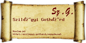 Szilágyi Gothárd névjegykártya